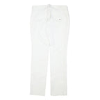 TOMMY HILFIGER Womens Cotton Blend White Slim Straight Trousers W32 L31