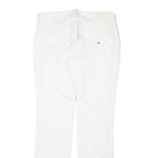 TOMMY HILFIGER Womens Cotton Blend White Slim Straight Trousers W32 L31