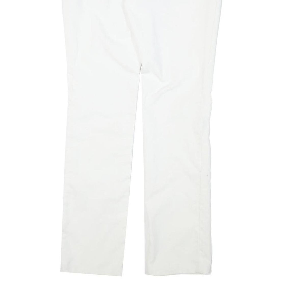 TOMMY HILFIGER Womens Cotton Blend White Slim Straight Trousers W32 L31