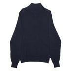 TOMMY HILFIGER Mens Navy Blue Patterned Pullover Crew Neck Basic Knit Jumper S