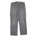 CARHARTT Mens Cotton Blend Grey Regular Fit Straight Leg Trousers W36 L30