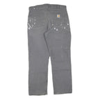 CARHARTT Mens Cotton Blend Grey Regular Fit Straight Leg Trousers W36 L30