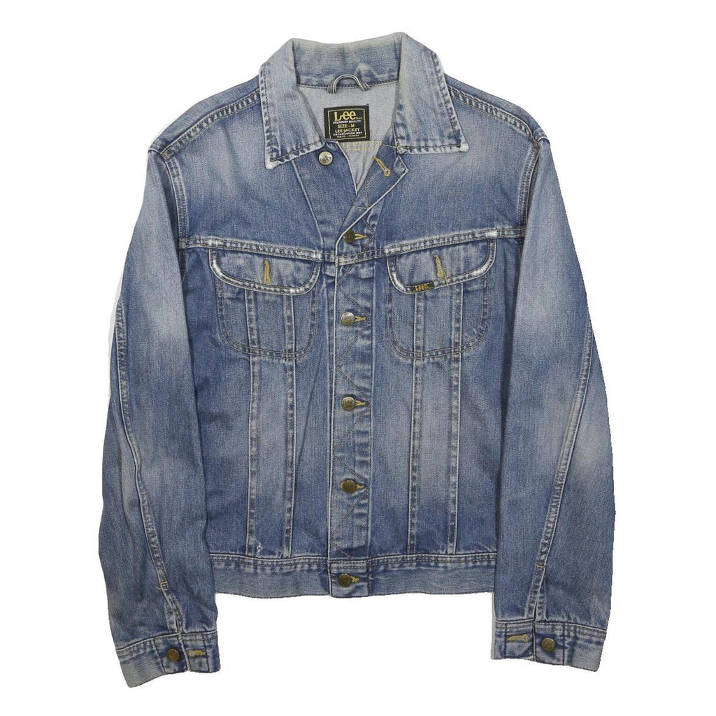 LEE Mens Blue Denim Jacket M Classic Button Closure Casual Vintage Style