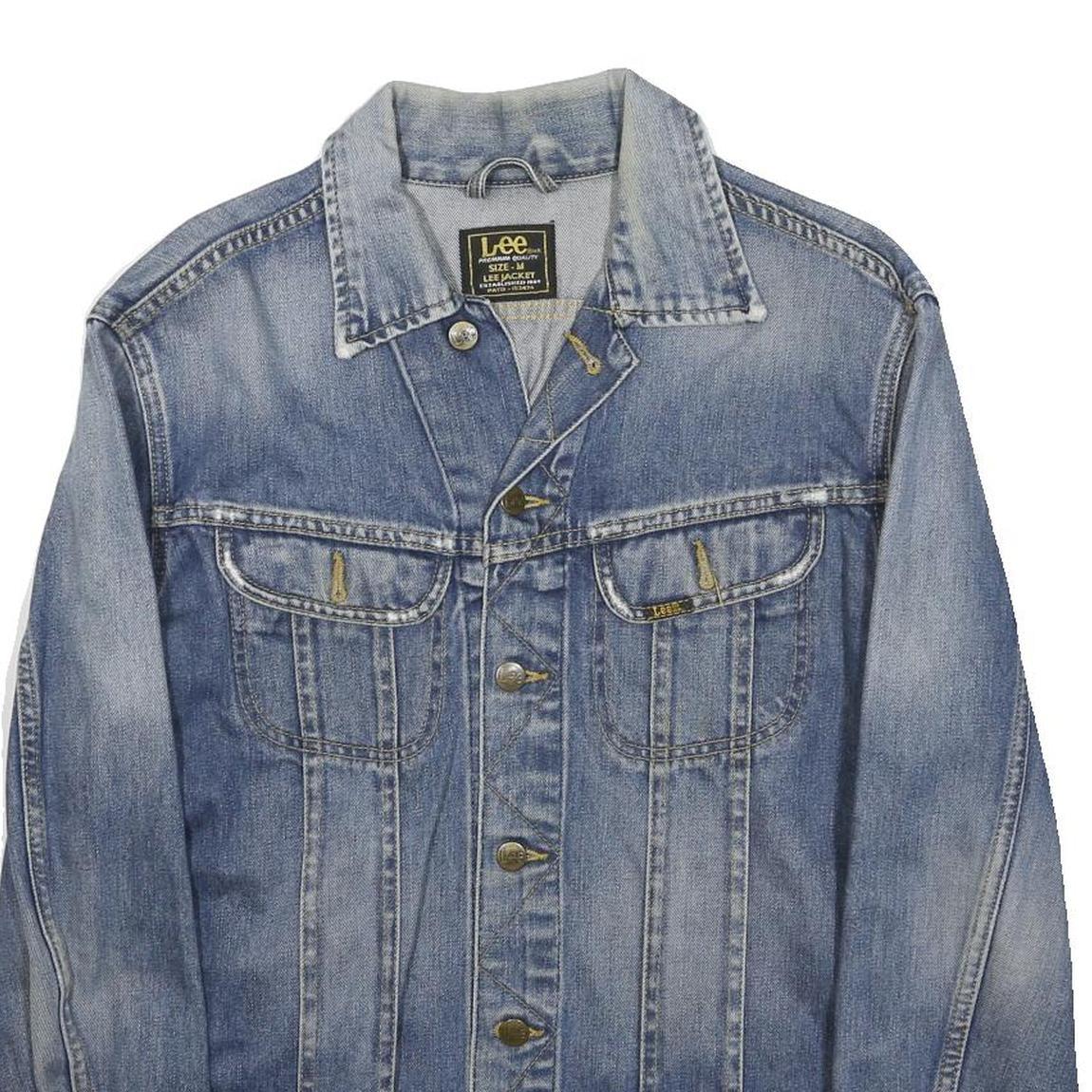 LEE Mens Blue Denim Jacket M Classic Button Closure Casual Vintage Style