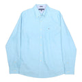 TOMMY HILFIGER Mens Blue Oxford Shirt L Button-Down Collar Cotton Classic Fit