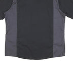 DICKIES Mens Black & Grey Cotton Blend Work Shirt 2XL Short Sleeve Button