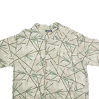 PURITAN Mens Beige & Green Rayon Short Sleeve Shirt XL Lightweight Printed