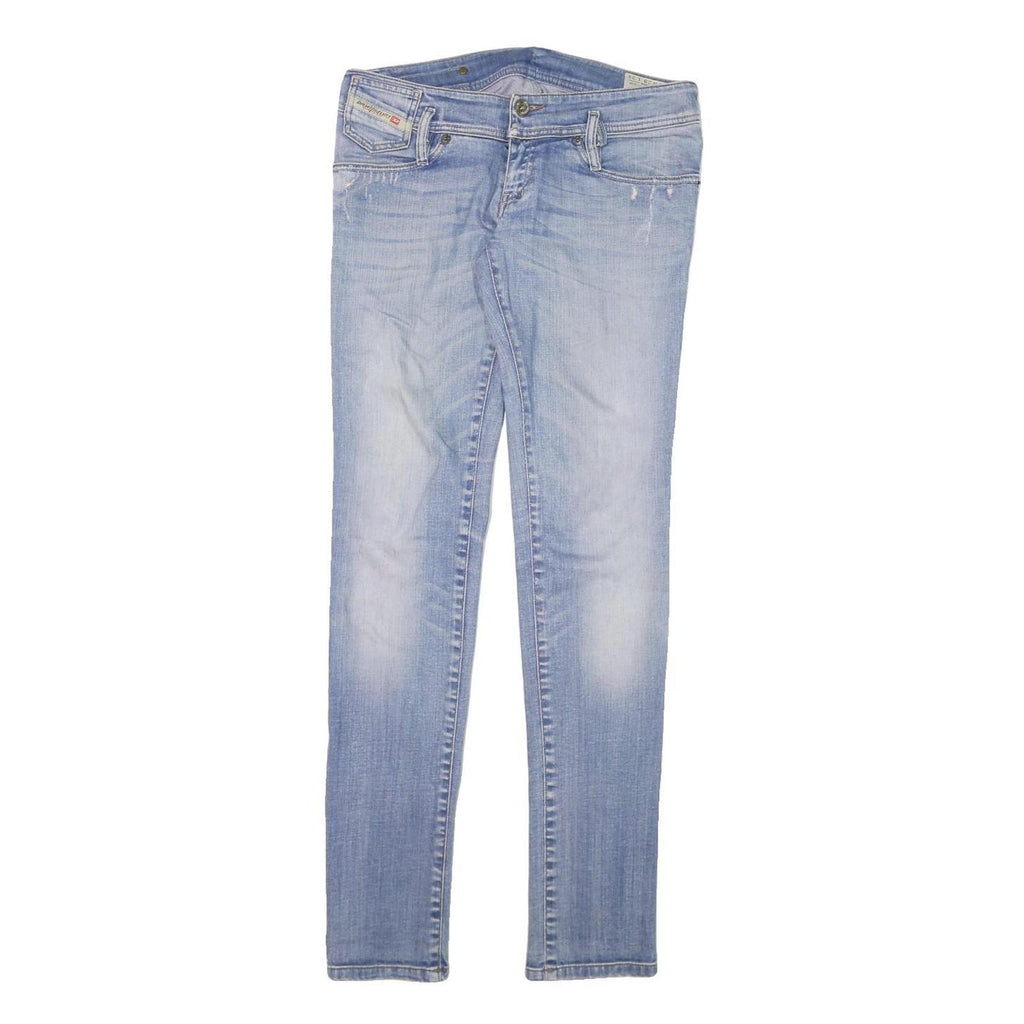 DIESEL Womens Slim Light Blue Denim Jeans Cotton Blend Zip W30 L34 Stylish