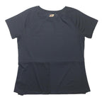 SKECHERS Womens Black Sport T-Shirt UK 14 Short Sleeve Crew Neck Performance
