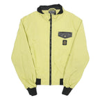 REFRIGIWEAR Mens Yellow & Black Bomber Jacket L Polyamide Plain Zip Casual