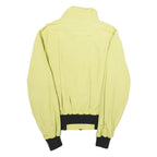 REFRIGIWEAR Mens Yellow & Black Bomber Jacket L Polyamide Plain Zip Casual