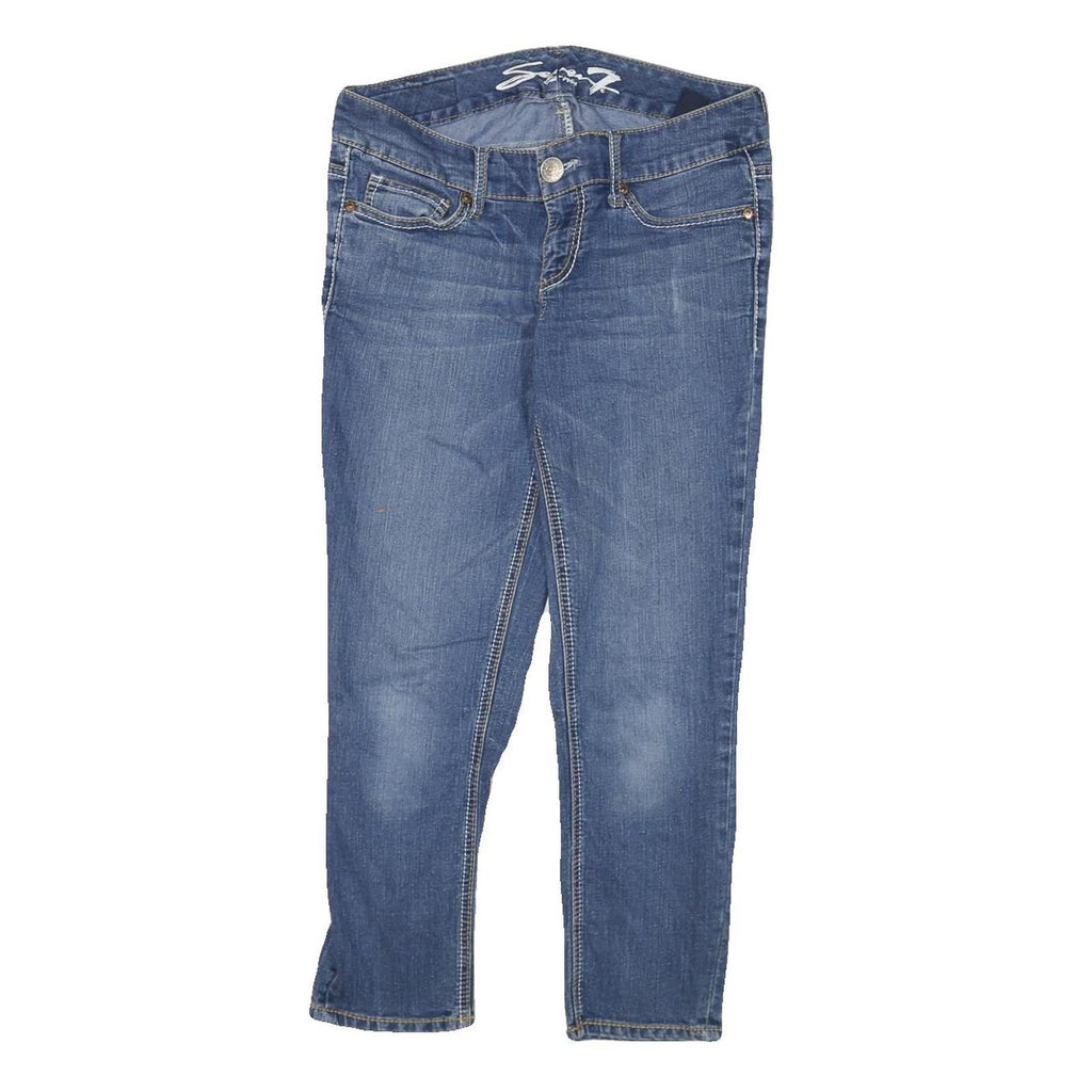 SEVEN7 Womens Slim Blue Denim Jeans W30 L25 Stylish Comfort Zip Closure