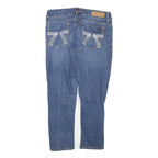 SEVEN7 Womens Slim Blue Denim Jeans W30 L25 Stylish Comfort Zip Closure