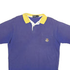 POLO RALPH LAUREN Mens Blue & Yellow Pocket Short Sleeve Polo Shirt M Classic