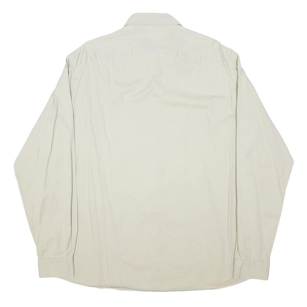 DOCKERS Mens White Button Down Shirt XL Classic Cotton Long Sleeve Casual