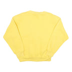 NAOMI BEE Womens Yellow Plain Pullover Jumper V-Neck Basic Knit S Lightweight
