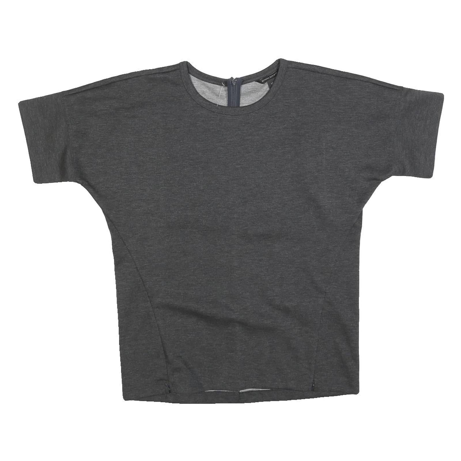 BANANA REPUBLIC Womens Grey Basic Top Short Sleeve Round Neck XS Casual Cotton