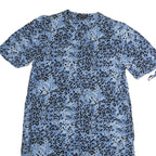 WHISTLES Womens Blue & Black Animal Print Day Dress Polyester Size M Short