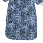 WHISTLES Womens Blue & Black Animal Print Day Dress Polyester Size M Short