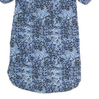 WHISTLES Womens Blue & Black Animal Print Day Dress Polyester Size M Short
