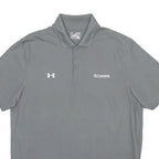 UNDER ARMOUR Mens Grey Polo Shirt XL Cessna Logo Breathable Short Sleeve