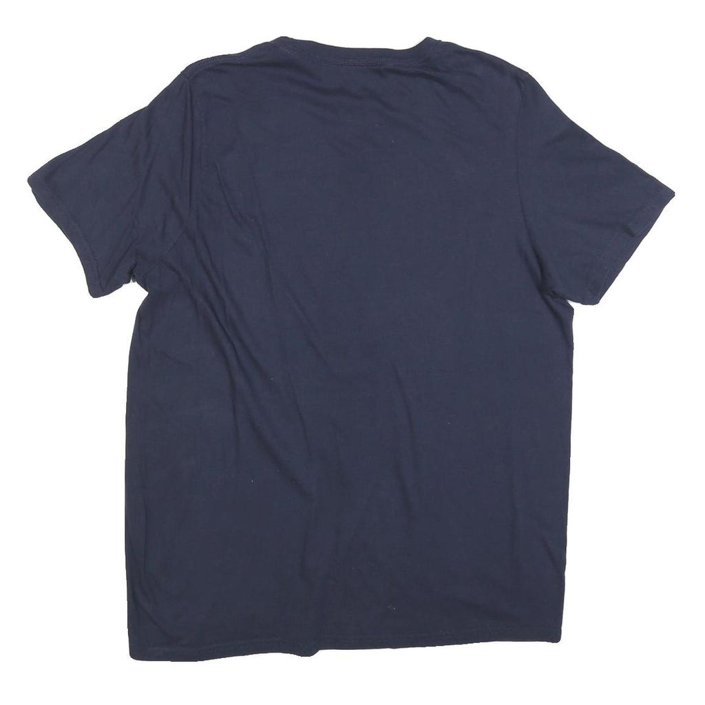 ADIDAS Mens Blue Graphic T-Shirt L Short Sleeve Crew Neck Sports Casual