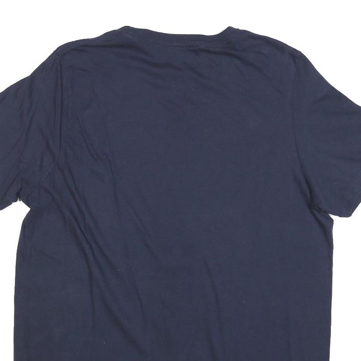 ADIDAS Mens Blue Graphic T-Shirt L Short Sleeve Crew Neck Sports Casual