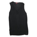 MONSOON Womens Black Plain Cotton Sleeveless Jumper L Knitwear