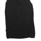 MONSOON Womens Black Plain Cotton Sleeveless Jumper L Knitwear