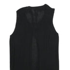 MONSOON Womens Black Plain Cotton Sleeveless Jumper L Knitwear