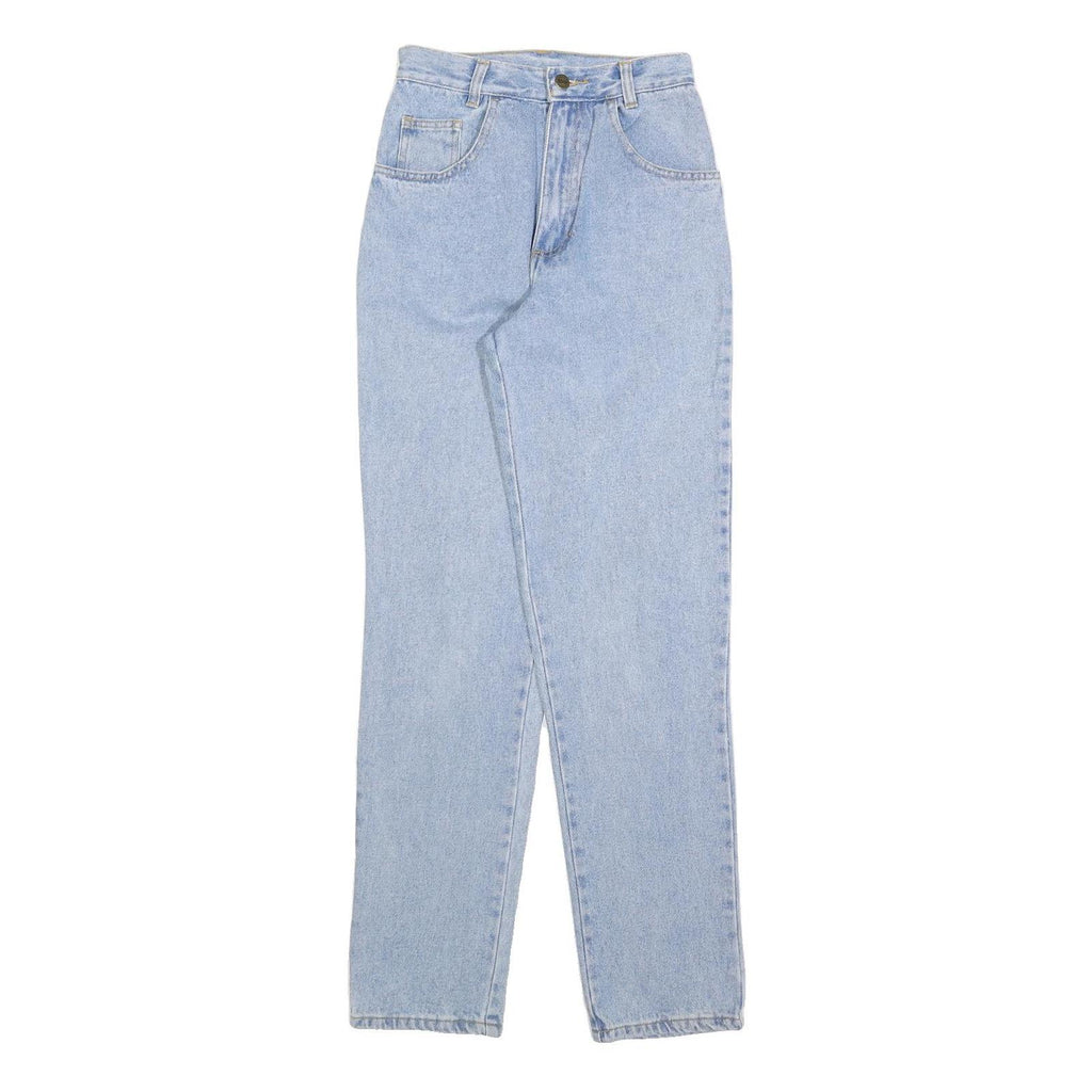 KEEP Womens Jeans Blue Regular Straight Denim Light W22 L30 Cotton Blend Zip