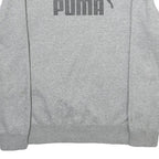 PUMA Mens Grey Sweatshirt Crew Neck S Cotton Blend Pullover Sports Logo
