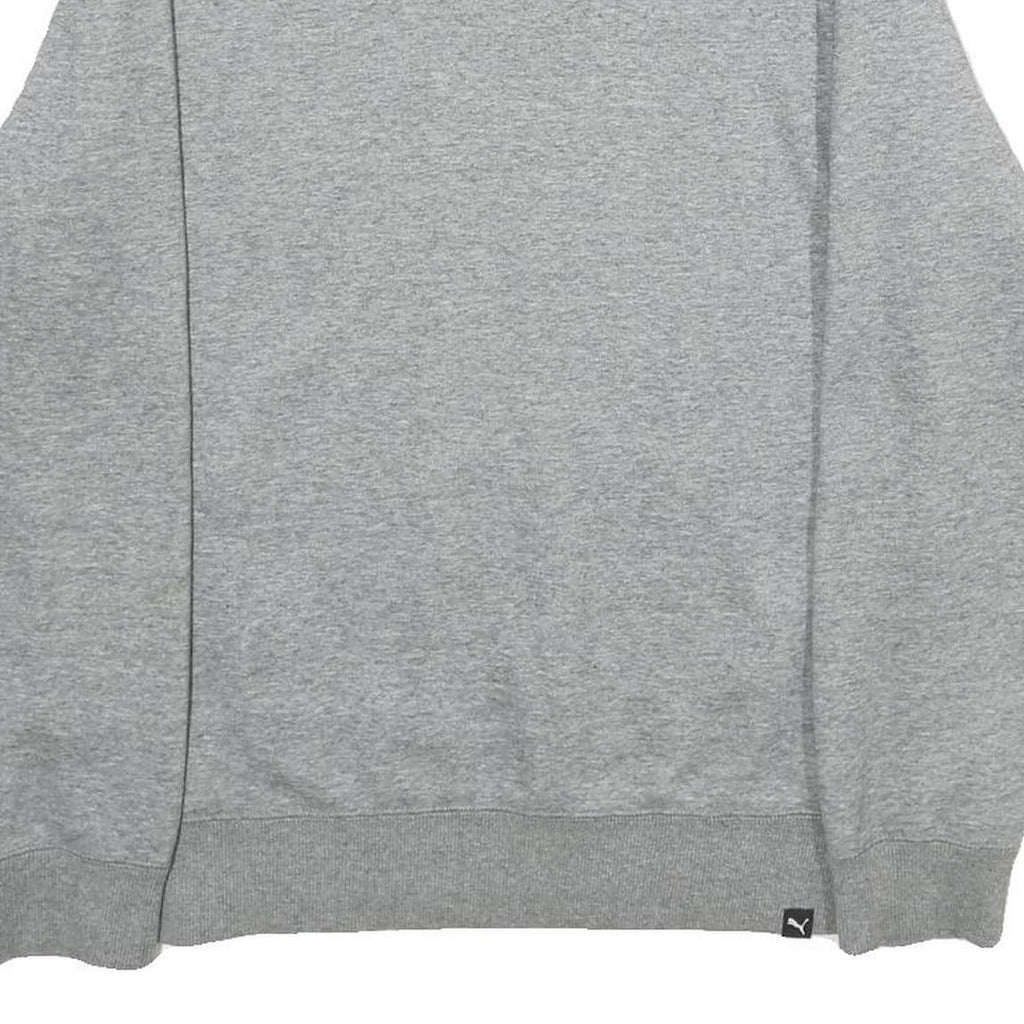PUMA Mens Grey Sweatshirt Crew Neck S Cotton Blend Pullover Sports Logo