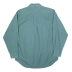 TOMMY HILFIGER Mens Green Plain Shirt S Long Sleeve Button Collar Casual