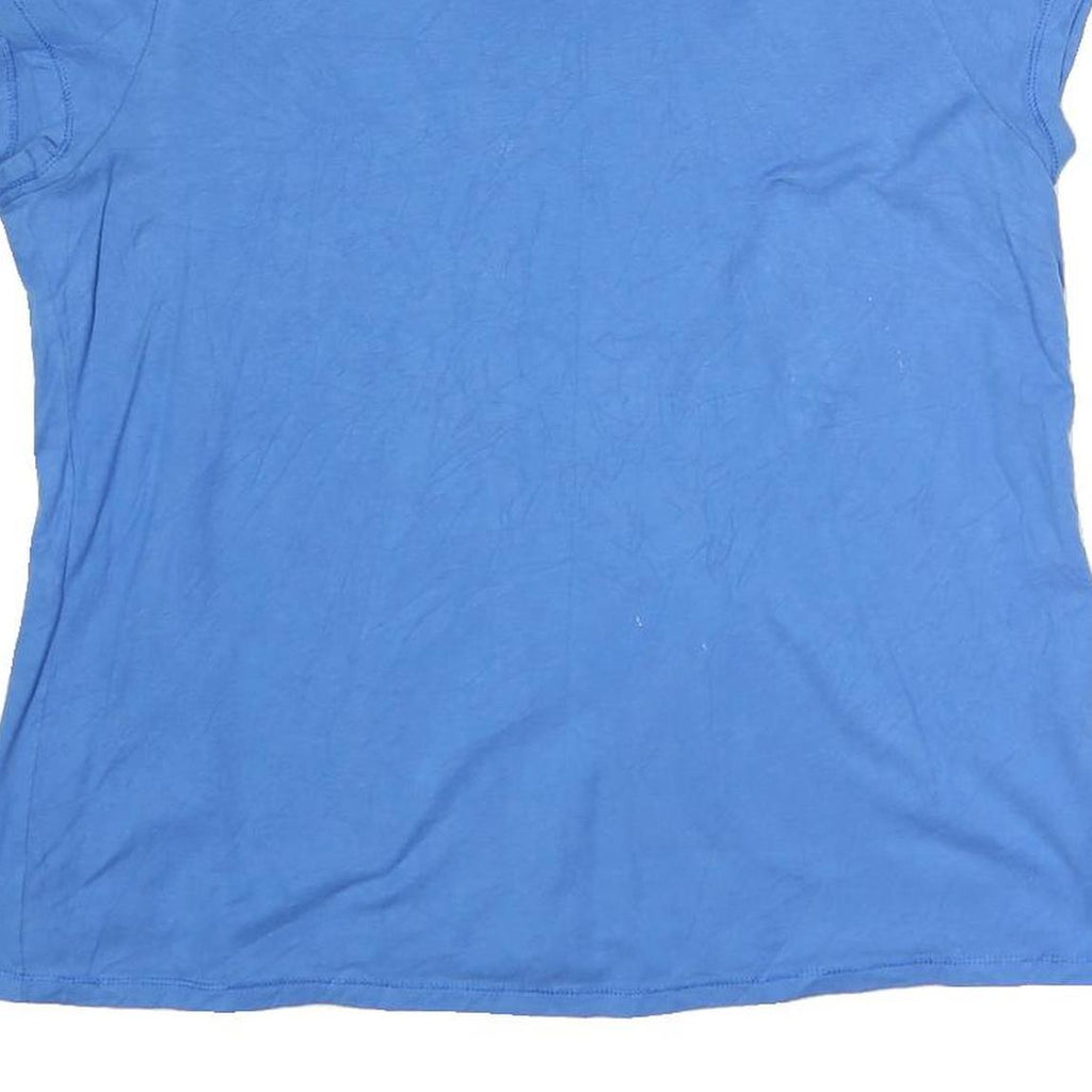 CHAMPION Womens Blue XL Short Sleeve V-Neck Cotton T-Shirt Casual Basic