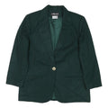SAG HARBOR Womens Green Wool Blazer Jacket UK 12 Button Classic Tailored