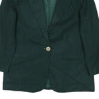 SAG HARBOR Womens Green Wool Blazer Jacket UK 12 Button Classic Tailored
