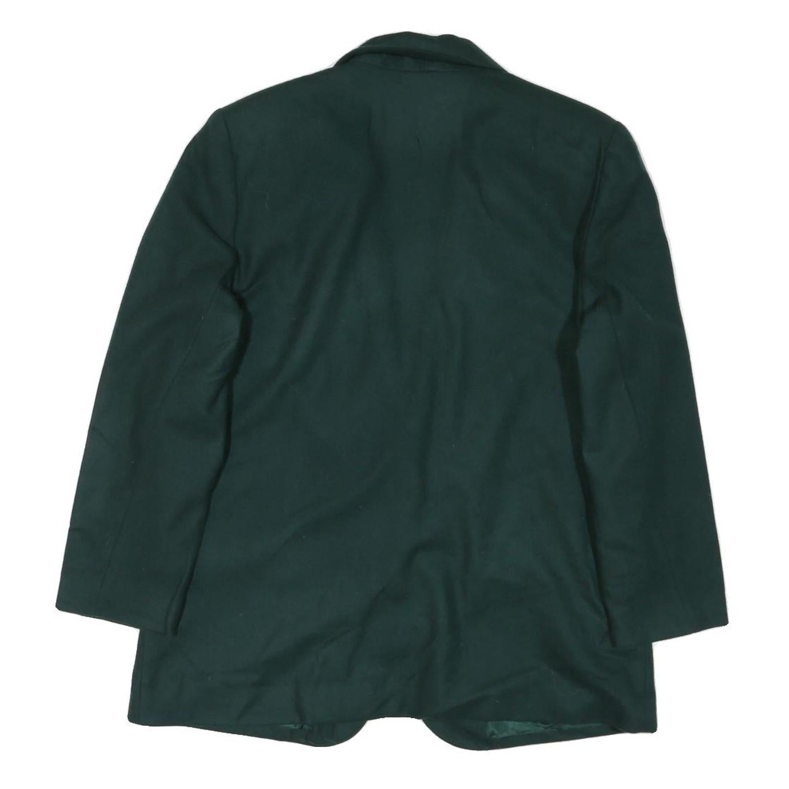 SAG HARBOR Womens Green Wool Blazer Jacket UK 12 Button Classic Tailored