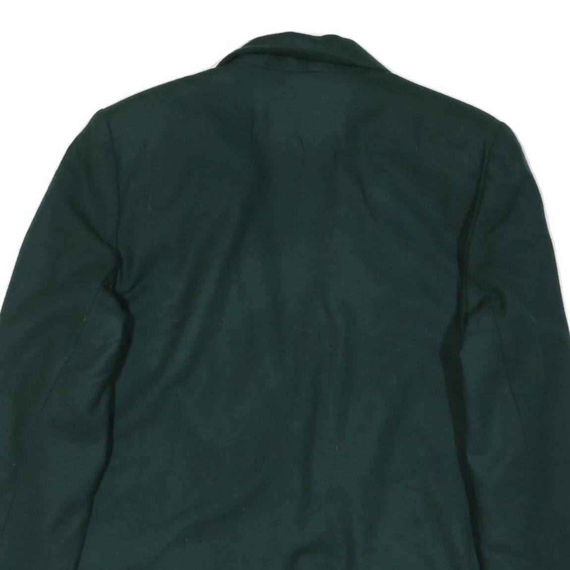 SAG HARBOR Womens Green Wool Blazer Jacket UK 12 Button Classic Tailored