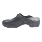 Mens Leather Mule Slip-On Clogs Black UK 13 Comfortable Easy Wear Footwear