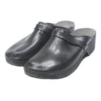 Mens Leather Mule Slip-On Clogs Black UK 13 Comfortable Easy Wear Footwear