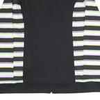 BLUE MOON Womens Black & Striped Jacket UK 22 Cotton Blend Zip Floral