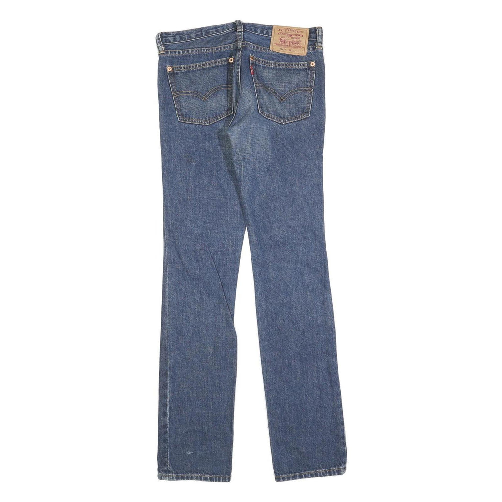 LEVI'S 540 Womens Jeans Blue Regular Straight Denim Medium W27 L32 Stylish