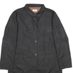 KALIKO Womens Black Button Jacket UK 12 Polyamide Blend Plain Classic Stylish