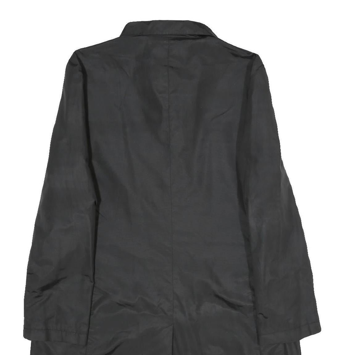 KALIKO Womens Black Button Jacket UK 12 Polyamide Blend Plain Classic Stylish