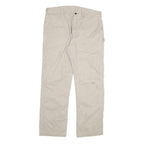 CARHARTT Mens Relaxed Beige Cotton Blend Zip Trousers W38 L32 Casual Workwear