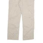 CARHARTT Mens Relaxed Beige Cotton Blend Zip Trousers W38 L32 Casual Workwear