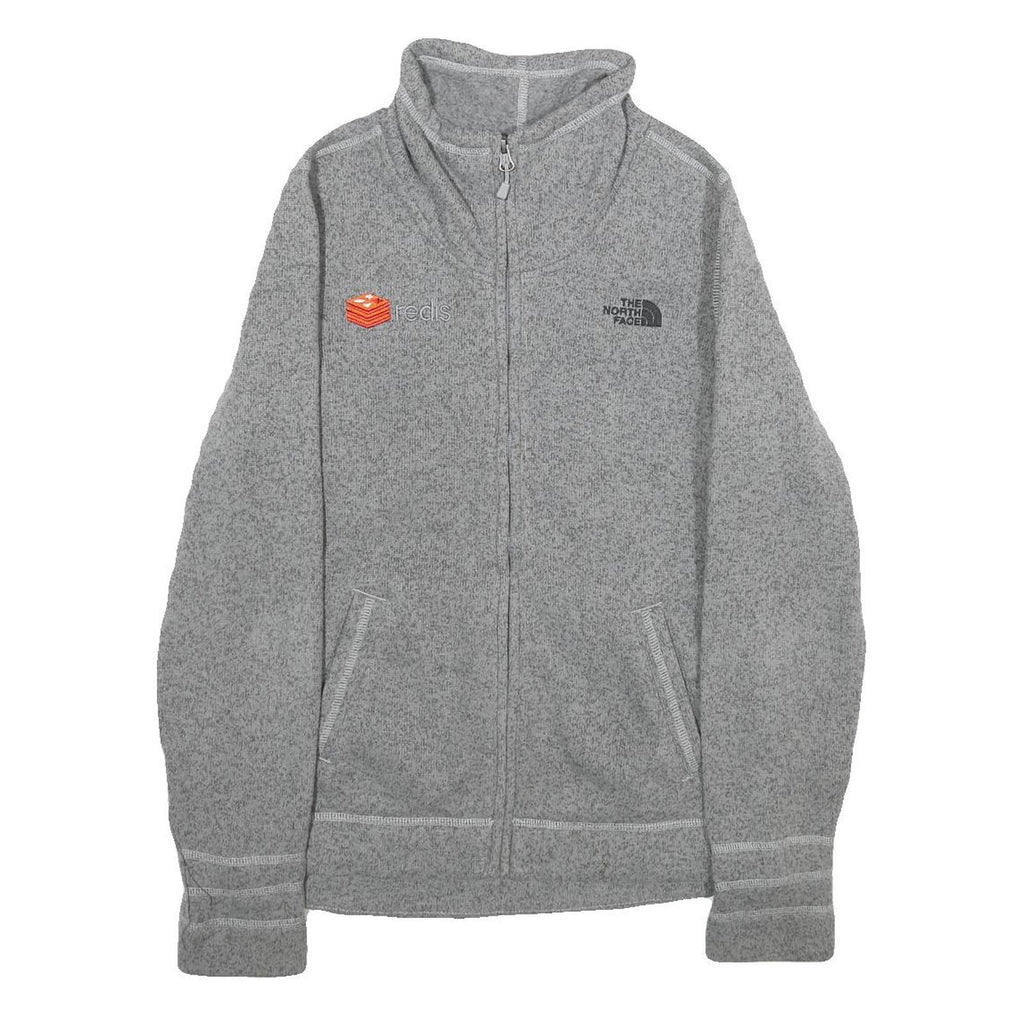 THE NORTH FACE Womens Grey Jacket M Polyester Plain Zip Outdoor Casual Warm