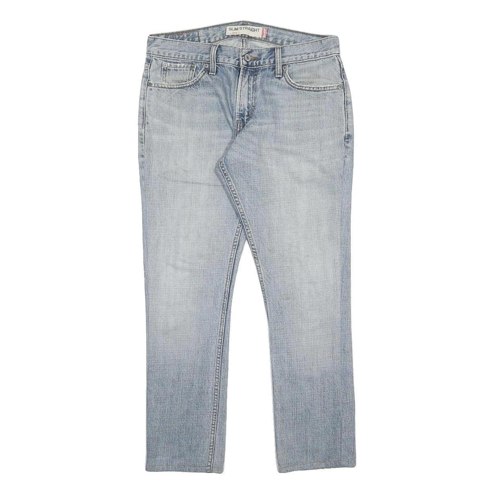 LEVI'S 514 Mens Jeans Blue Slim Straight Denim Medium W30 L27 Classic Zip