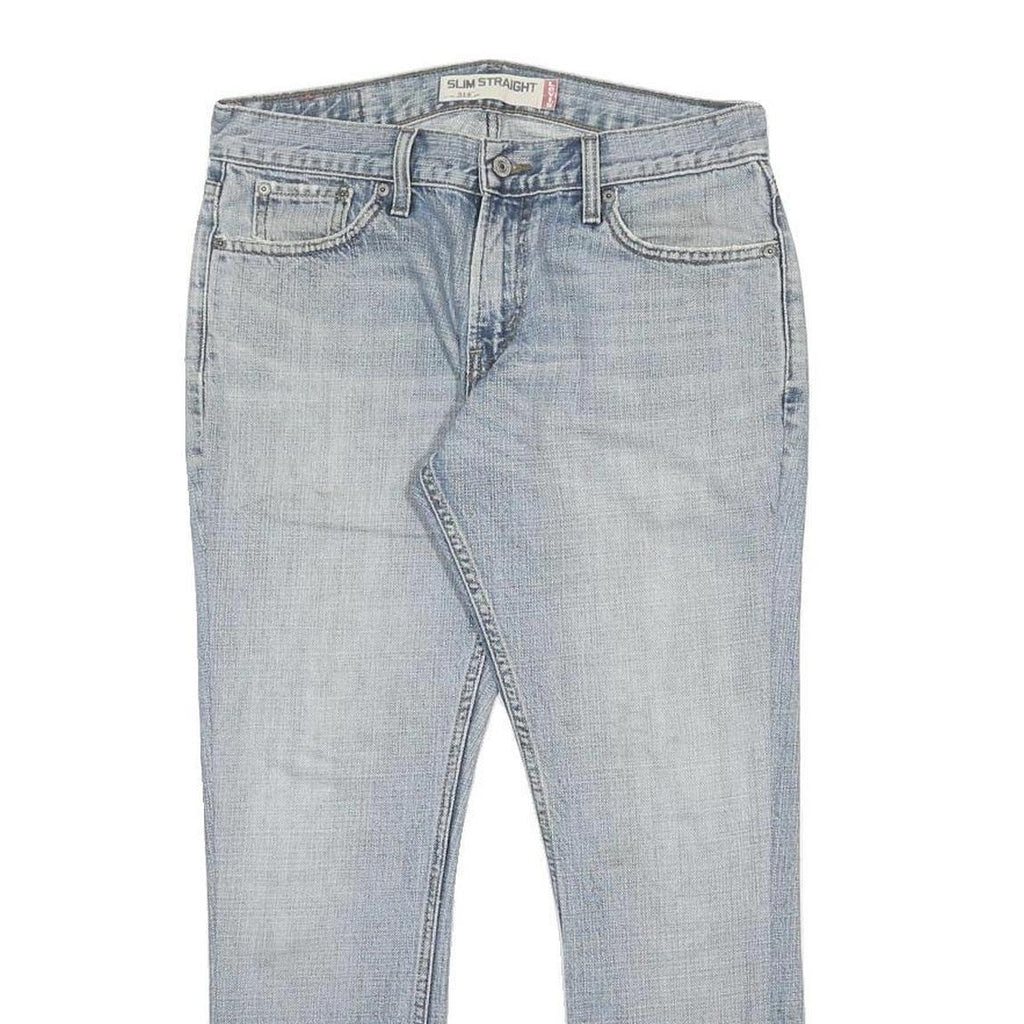 LEVI'S 514 Mens Jeans Blue Slim Straight Denim Medium W30 L27 Classic Zip